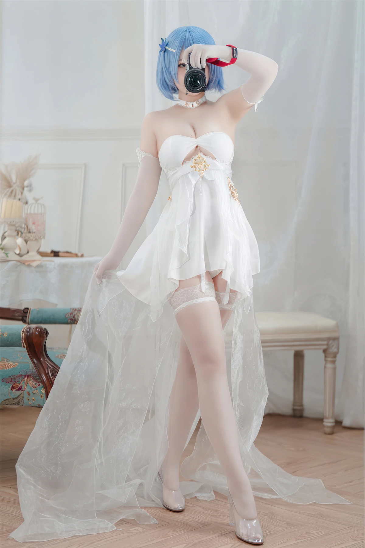 Cosplay 半半子Banbanko – 碧蓝航线 恰巴耶夫 白骑兵的旋律 礼服 - P55