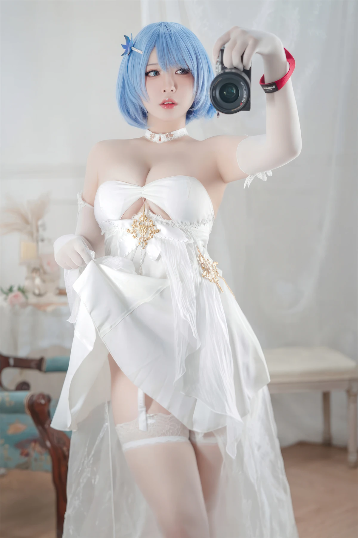 Cosplay 半半子Banbanko – 碧蓝航线 恰巴耶夫 白骑兵的旋律 礼服 - P56