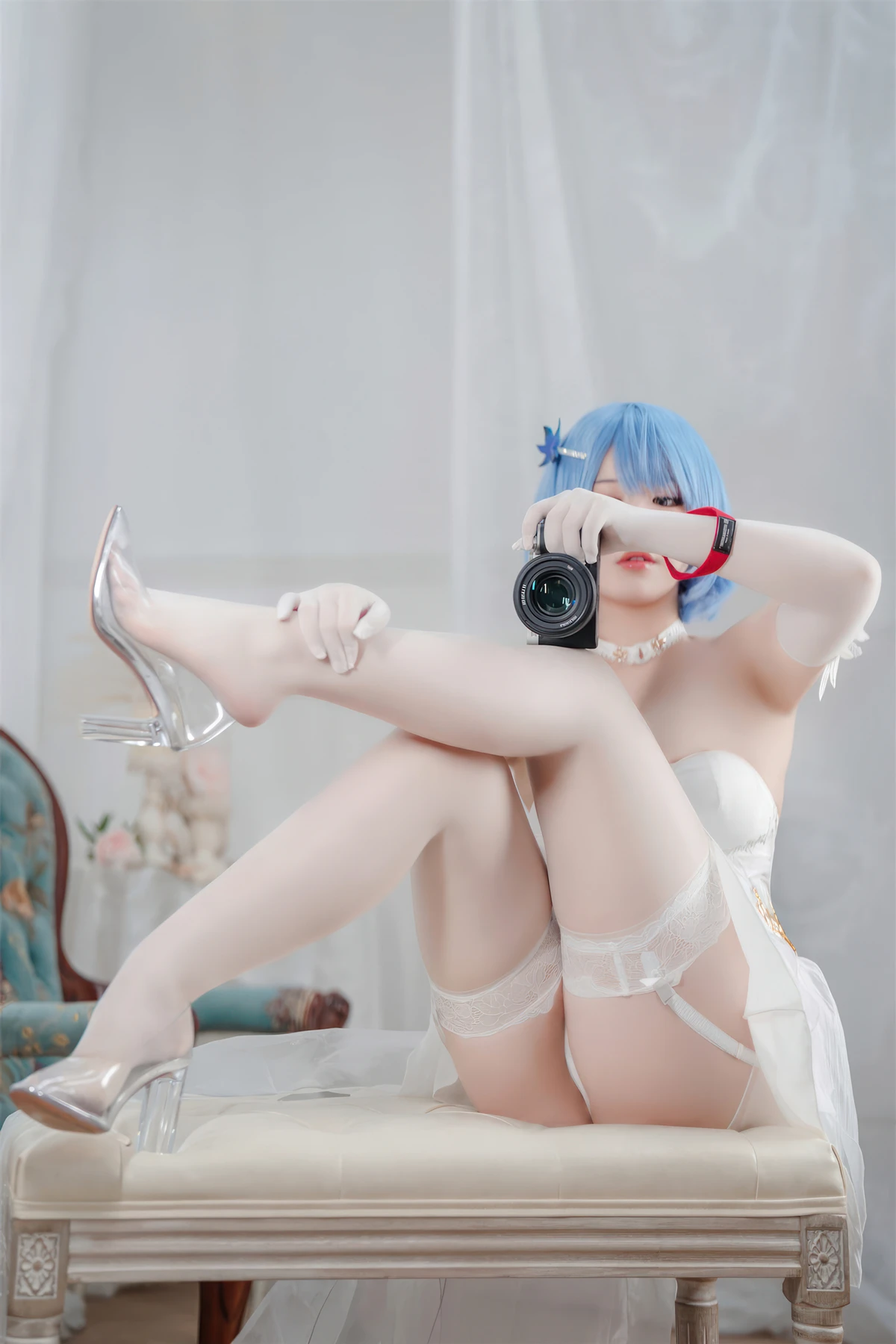 Cosplay 半半子Banbanko – 碧蓝航线 恰巴耶夫 白骑兵的旋律 礼服 - P57
