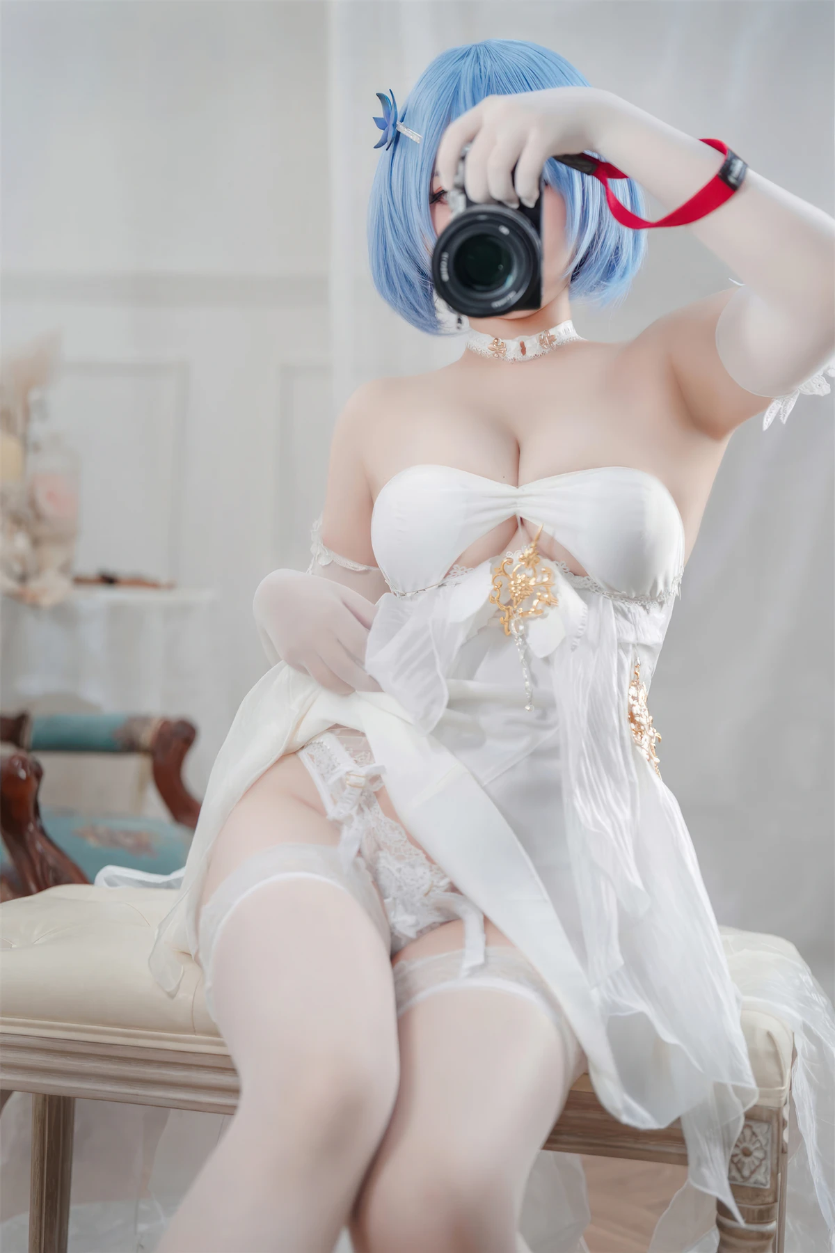 Cosplay 半半子Banbanko – 碧蓝航线 恰巴耶夫 白骑兵的旋律 礼服 - P58