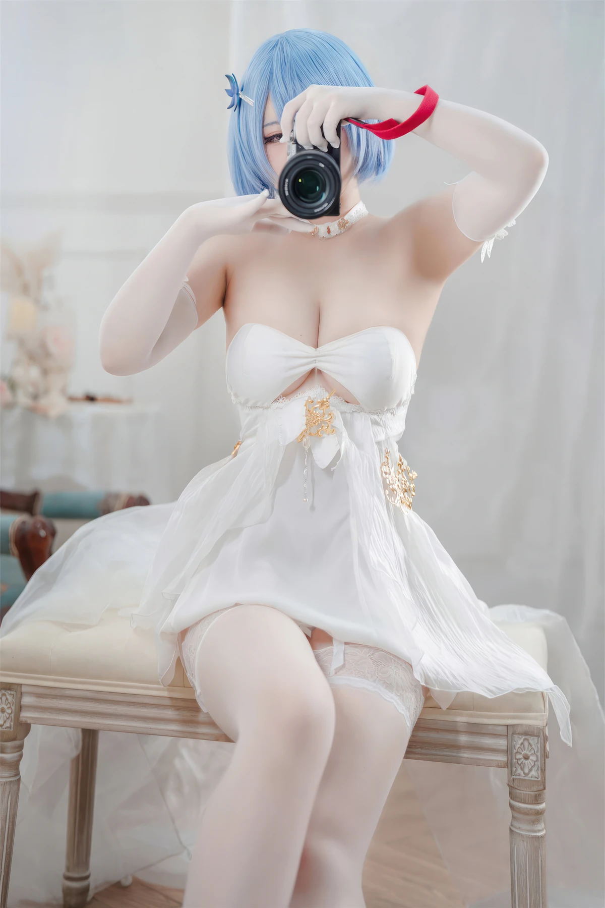 Cosplay 半半子Banbanko – 碧蓝航线 恰巴耶夫 白骑兵的旋律 礼服 - P60