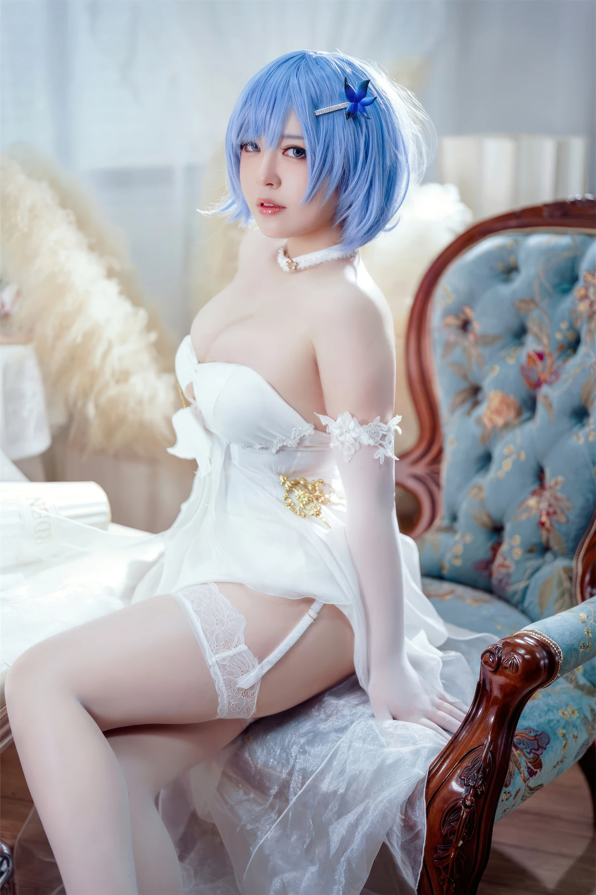 Cosplay 半半子Banbanko – 碧蓝航线 恰巴耶夫 白骑兵的旋律 礼服 - P8