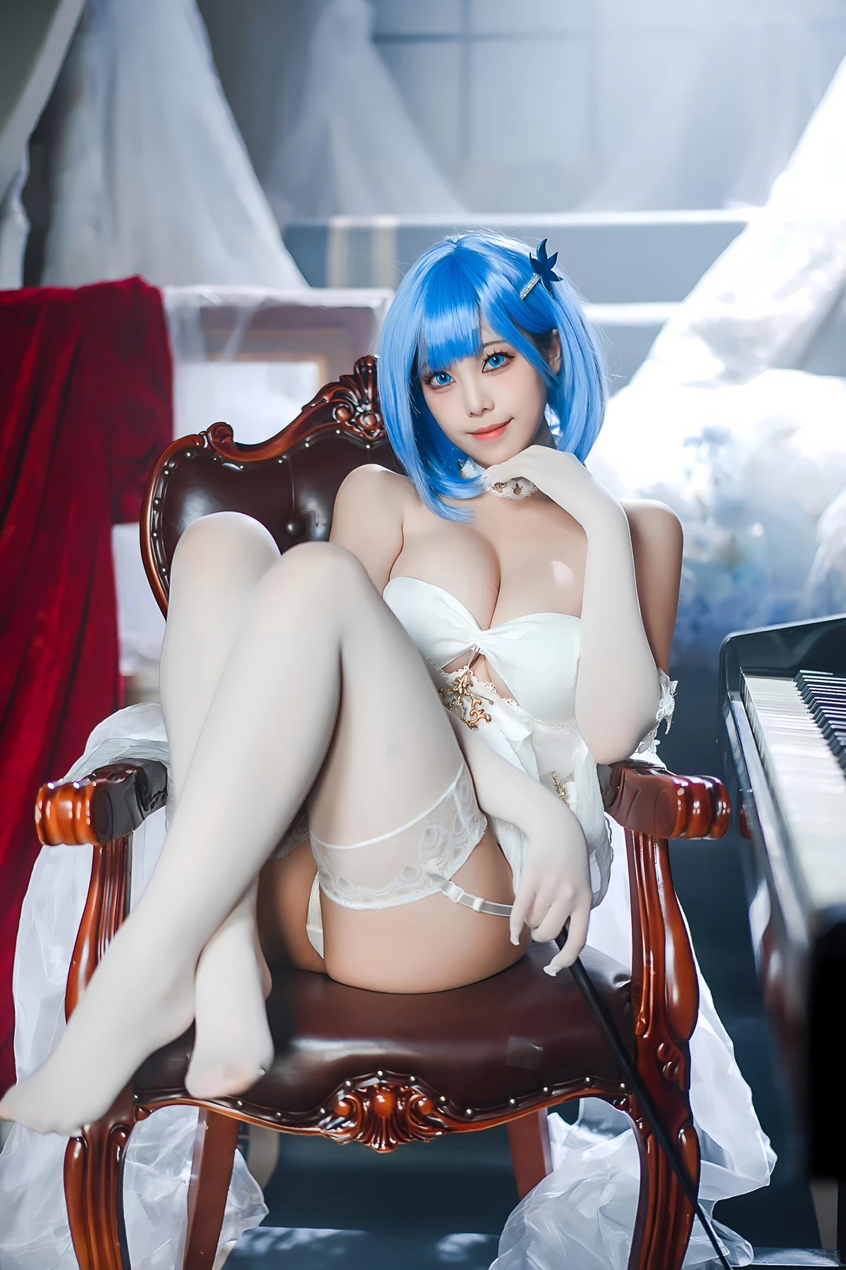 Cosplay 蜜汁猫裘Mizhimaoqiu – 碧蓝航线 恰巴耶夫白骑兵 Set.02 - P1