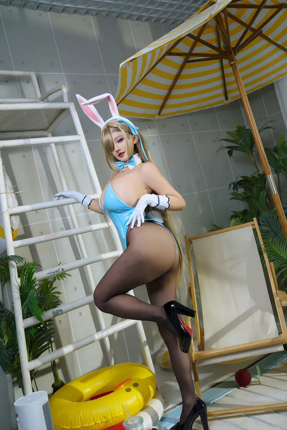 Cosplay 虎牙古阿扎 – 明日奈兔女郎 - P19