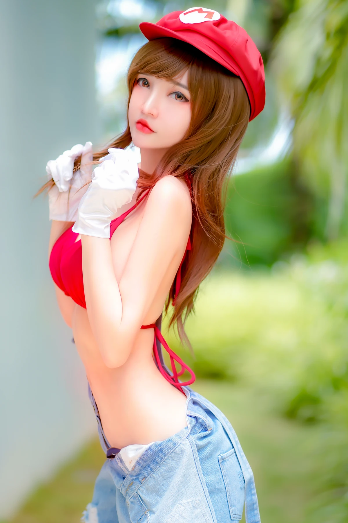 Cosplay Potato Godzilla – Mario & Lisa White Lingerie - P4