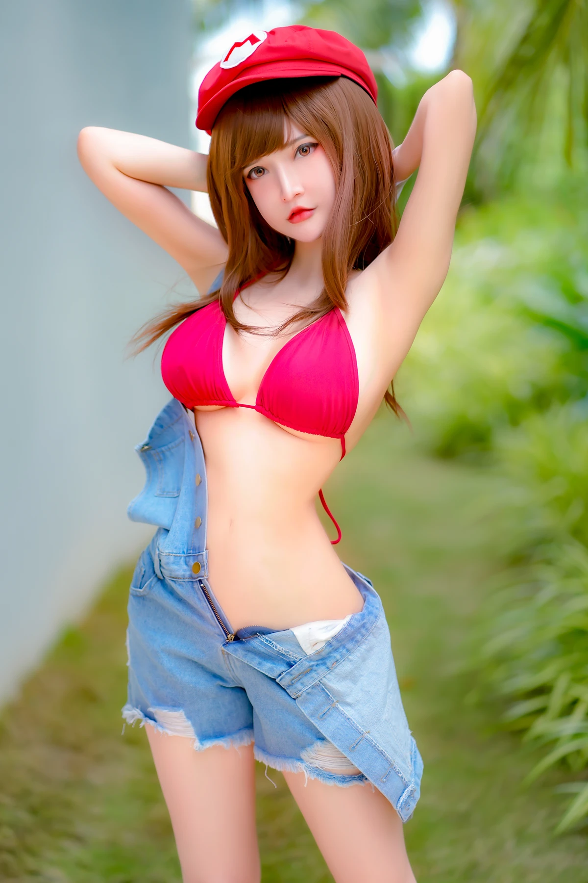 Cosplay Potato Godzilla – Mario & Lisa White Lingerie - P5
