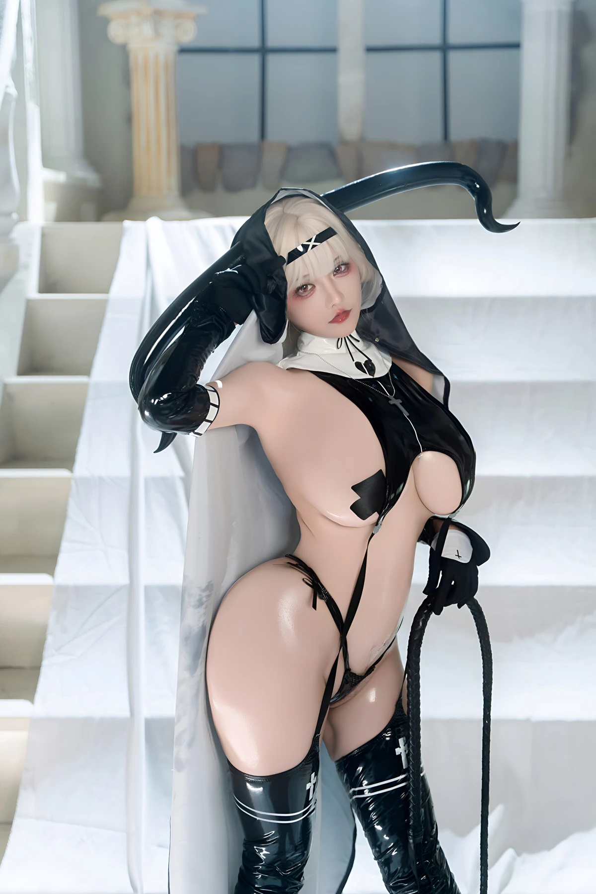Cosplay 虎牙古阿扎 – 恶魔修女 Set.01 - P12