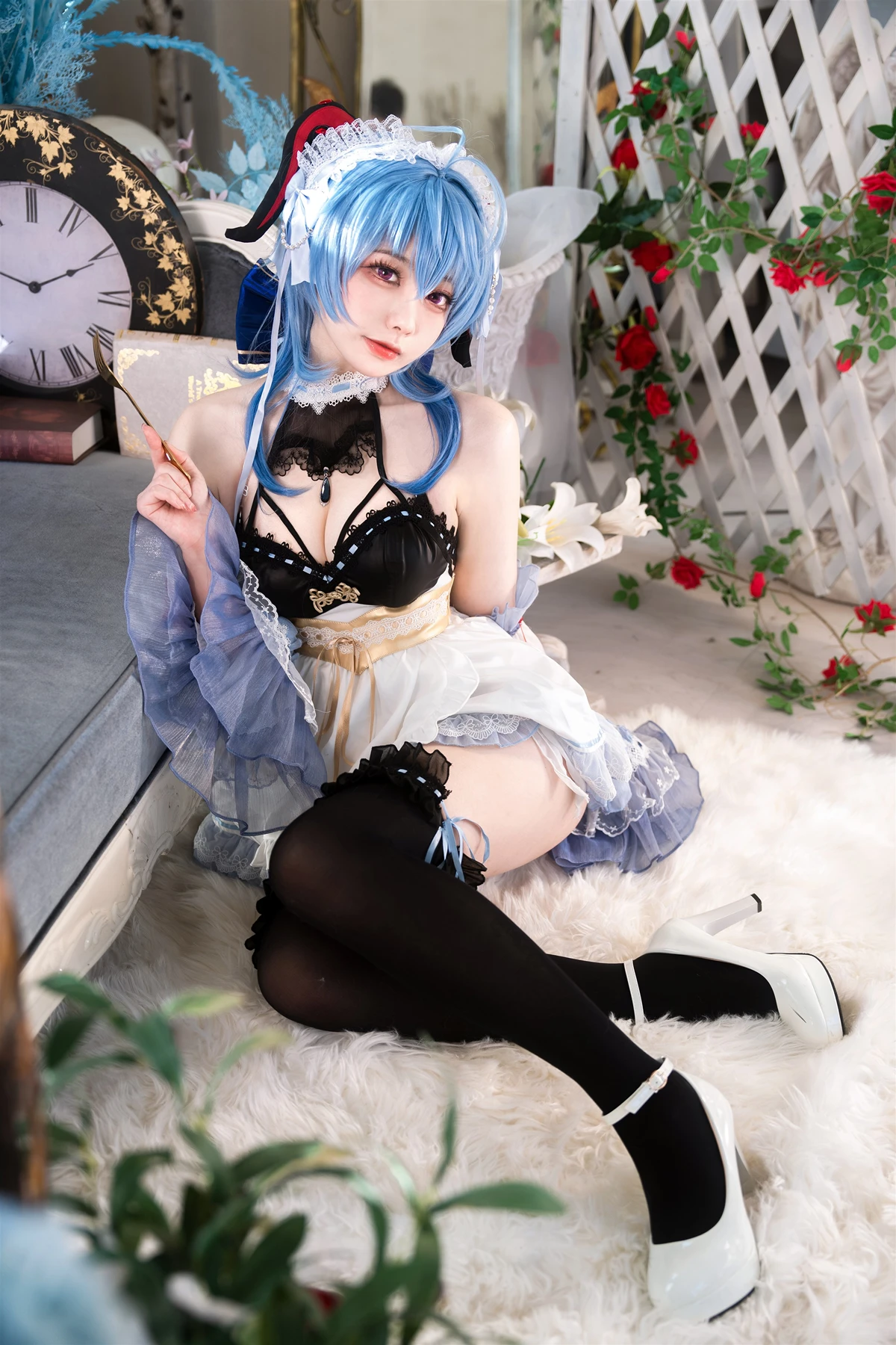 Cosplay 安食Ajiki – 原神 甘雨 & 白猫猫 - P11