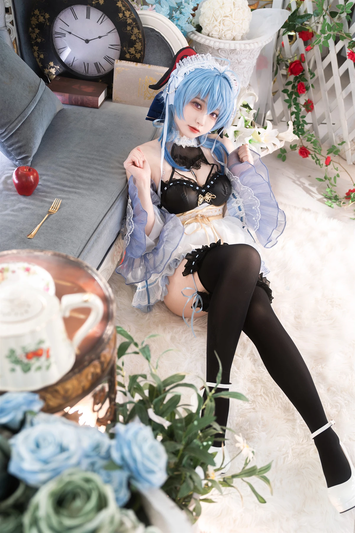 Cosplay 安食Ajiki – 原神 甘雨 & 白猫猫 - P16