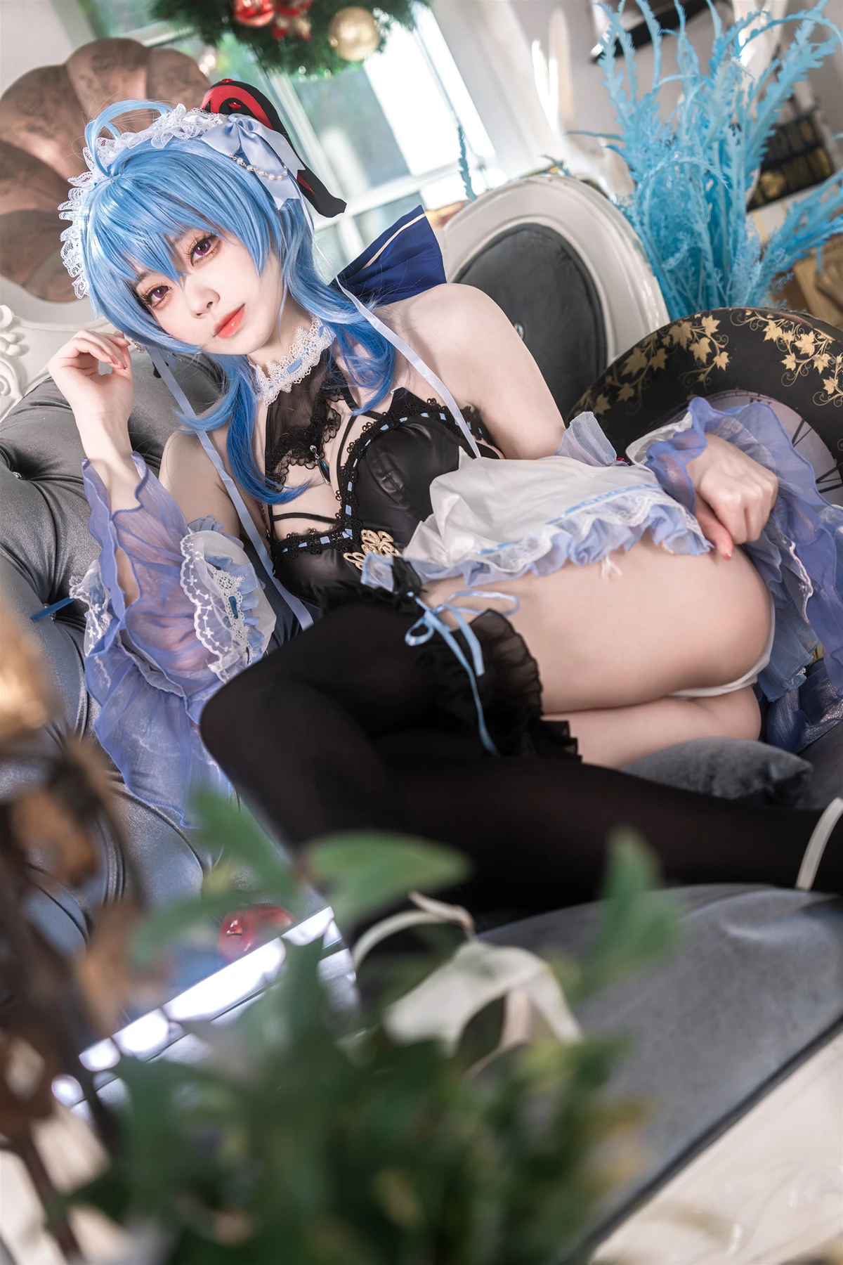 Cosplay 安食Ajiki – 原神 甘雨 & 白猫猫 - P17