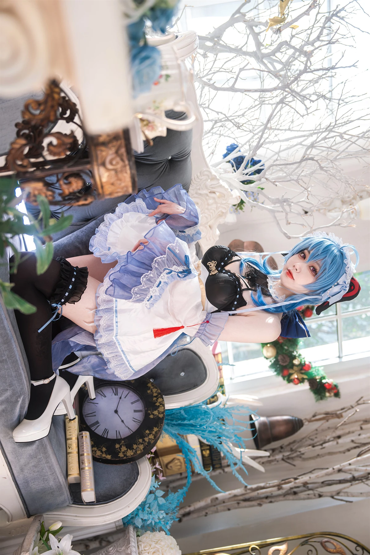 Cosplay 安食Ajiki – 原神 甘雨 & 白猫猫 - P1