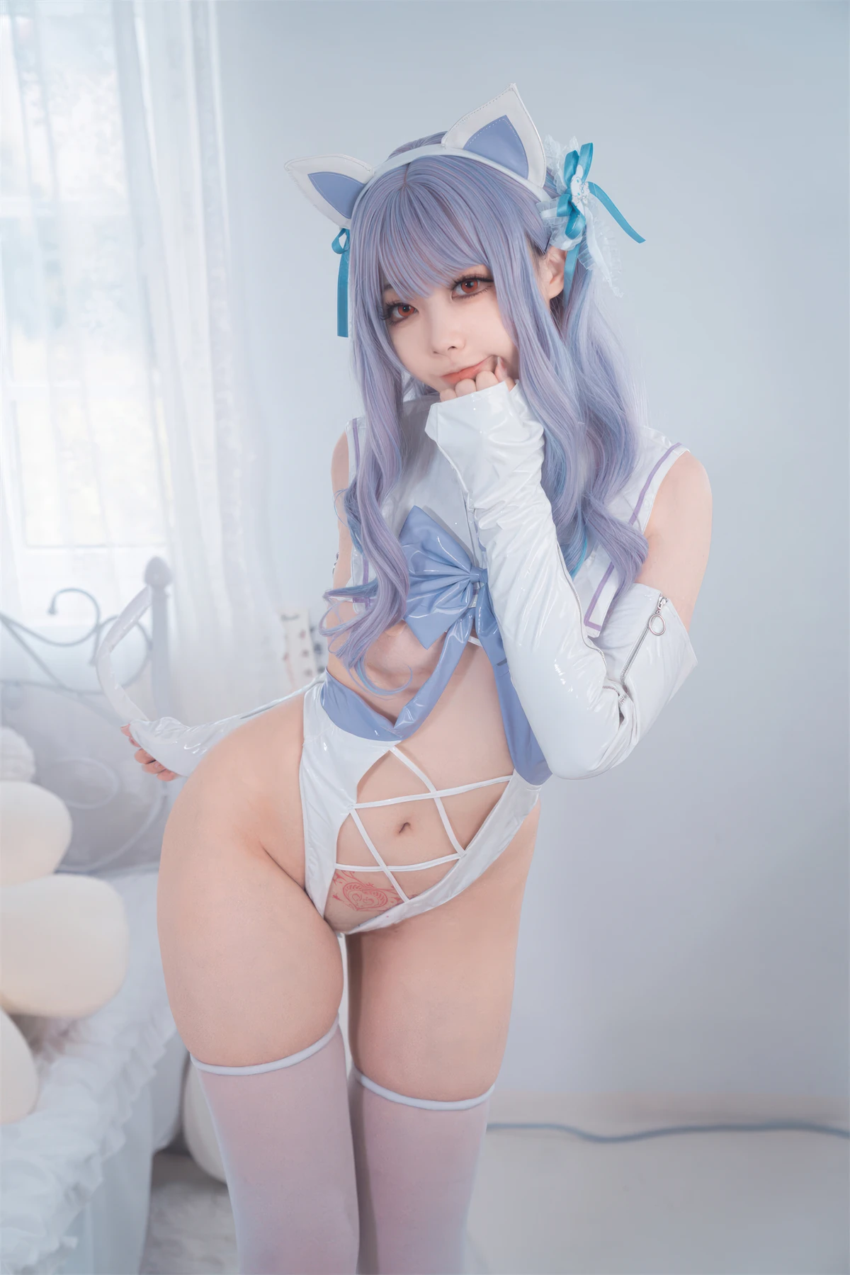Cosplay 安食Ajiki – 原神 甘雨 & 白猫猫 - P40