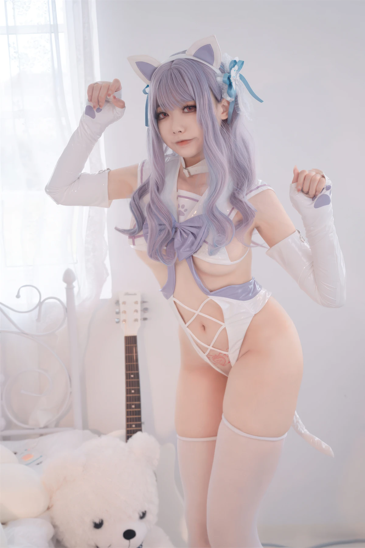 Cosplay 安食Ajiki – 原神 甘雨 & 白猫猫 - P42