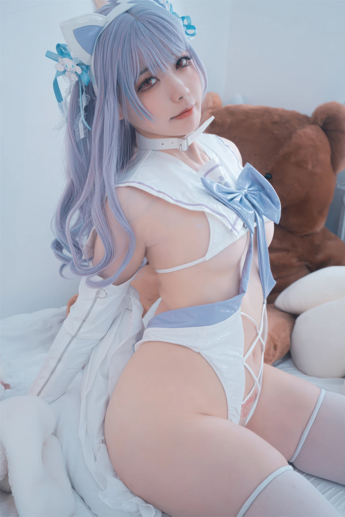 Cosplay 安食Ajiki – 原神 甘雨 & 白猫猫 - P47