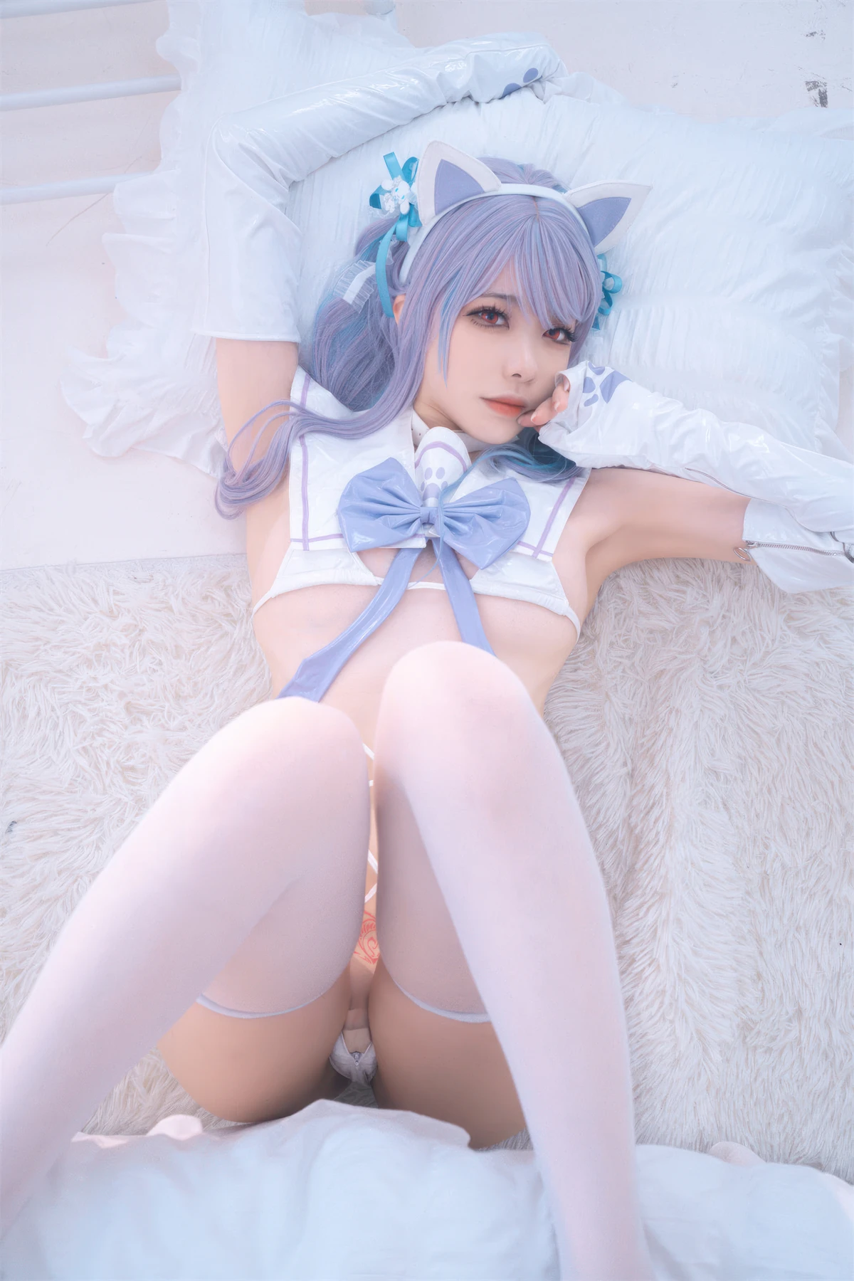 Cosplay 安食Ajiki – 原神 甘雨 & 白猫猫 - P59
