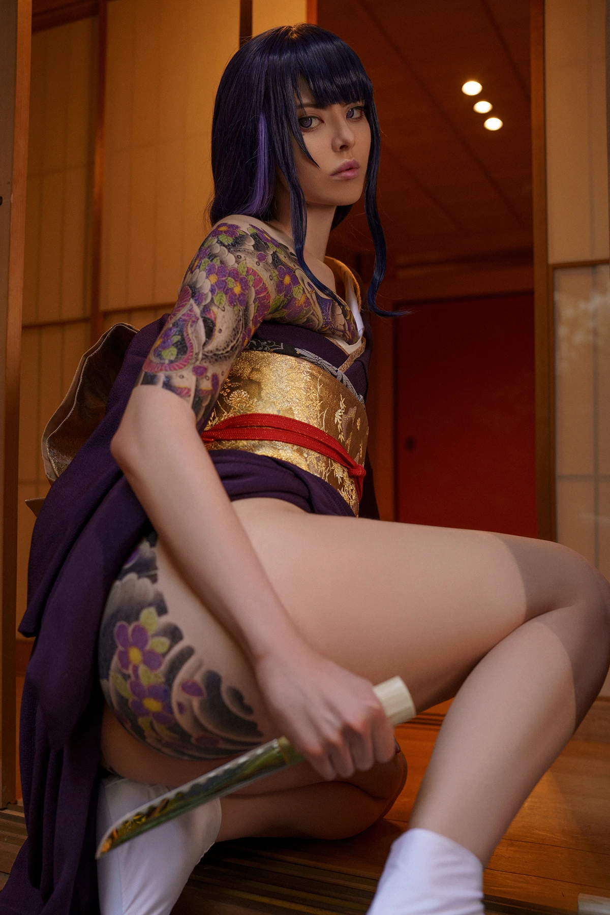 Cosplay Vinnegal – Raiden Shogun Kimono - P17