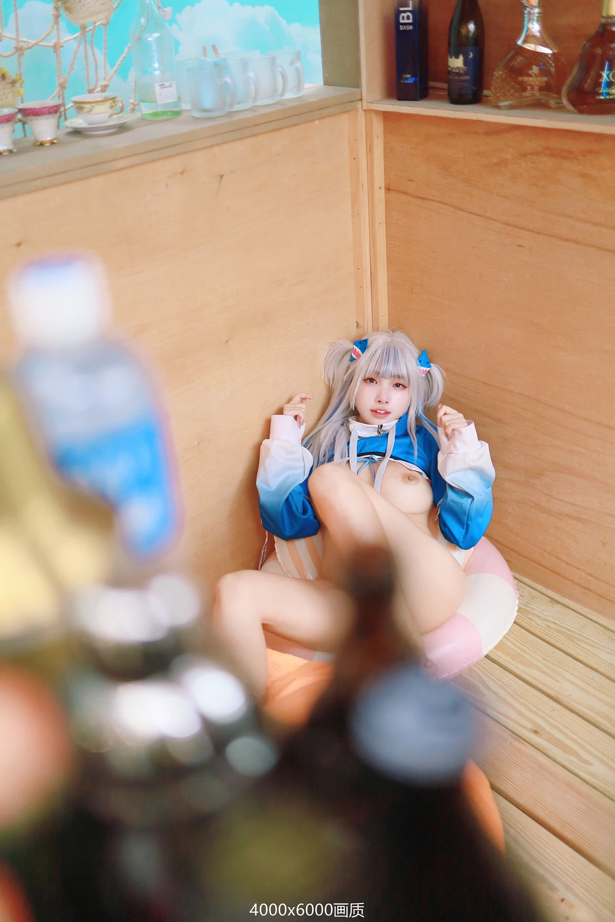 Cosplay 慕慕Momo – 鲨鱼制服 Gura - P29