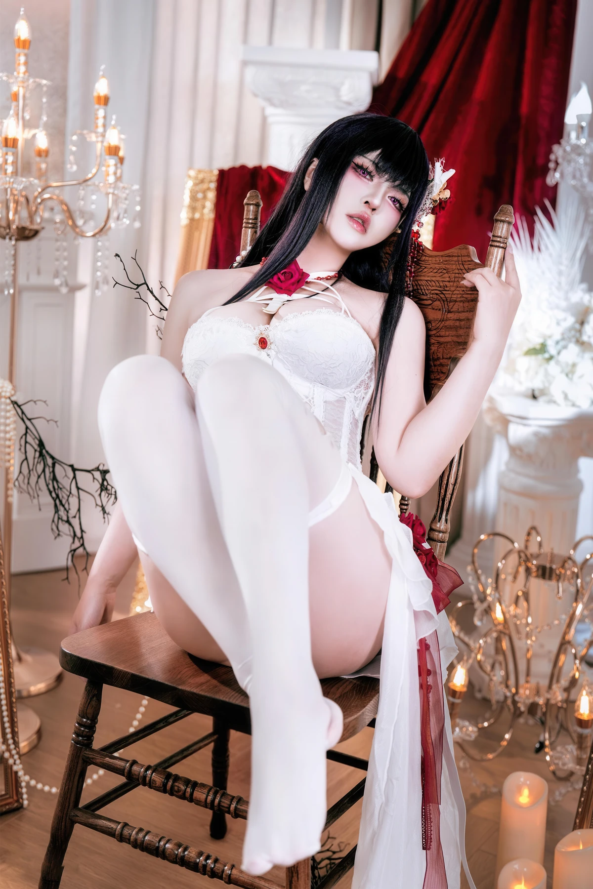 Cosplay 半半子Banbanko – Nikke胜利女神 米哈拉 羁绊锁链 - P23