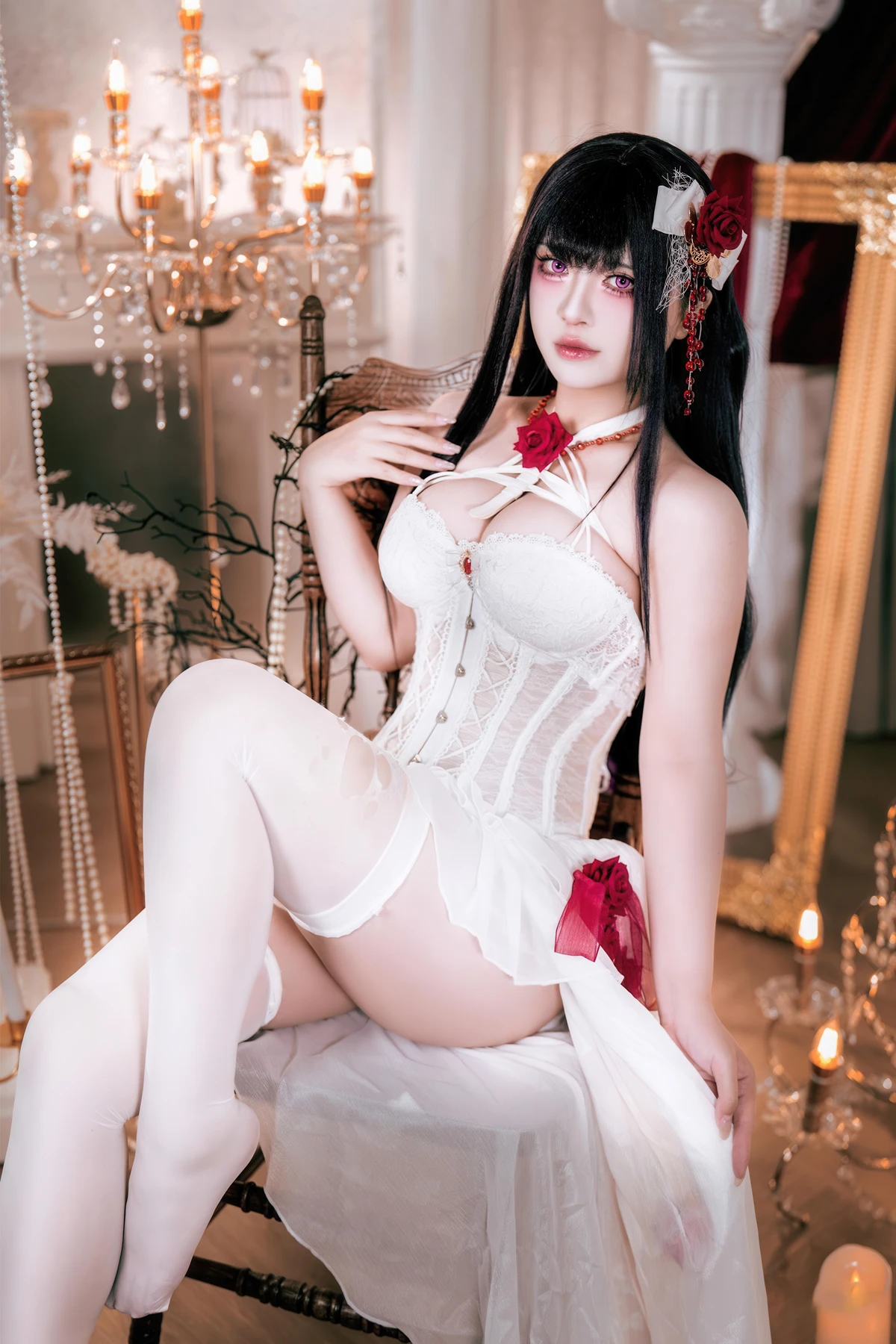 Cosplay 半半子Banbanko – Nikke胜利女神 米哈拉 羁绊锁链 - P31