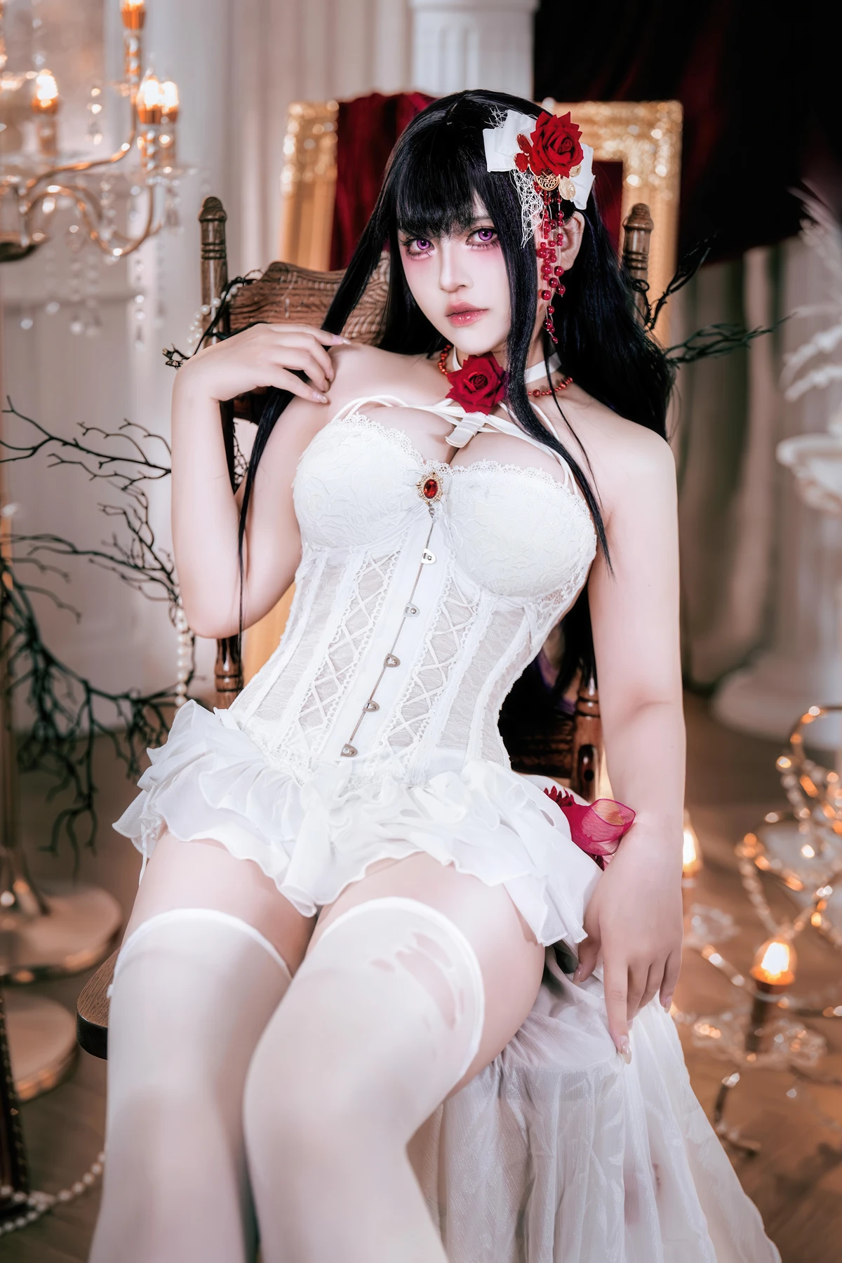 Cosplay 半半子Banbanko – Nikke胜利女神 米哈拉 羁绊锁链 - P35