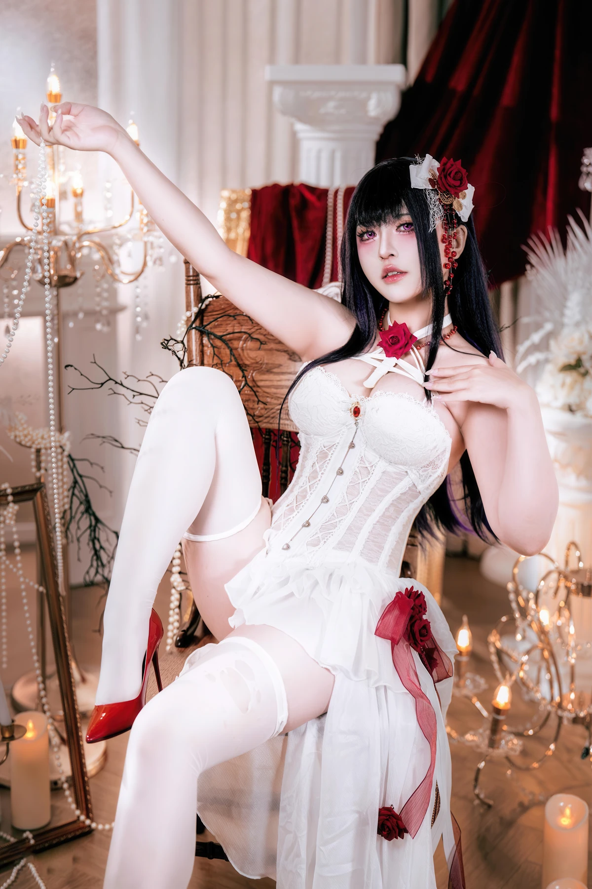 Cosplay 半半子Banbanko – Nikke胜利女神 米哈拉 羁绊锁链 - P38