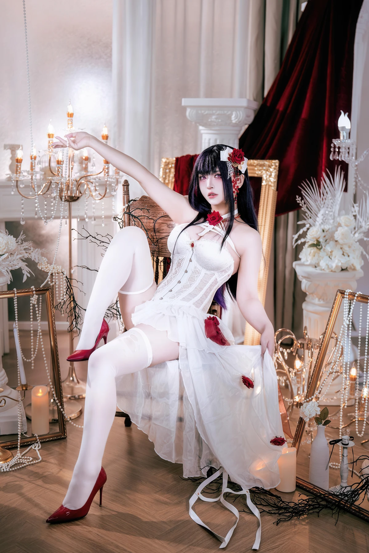 Cosplay 半半子Banbanko – Nikke胜利女神 米哈拉 羁绊锁链 - P39