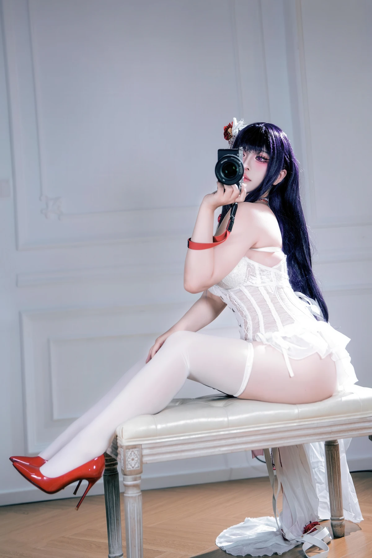 Cosplay 半半子Banbanko – Nikke胜利女神 米哈拉 羁绊锁链 - P46