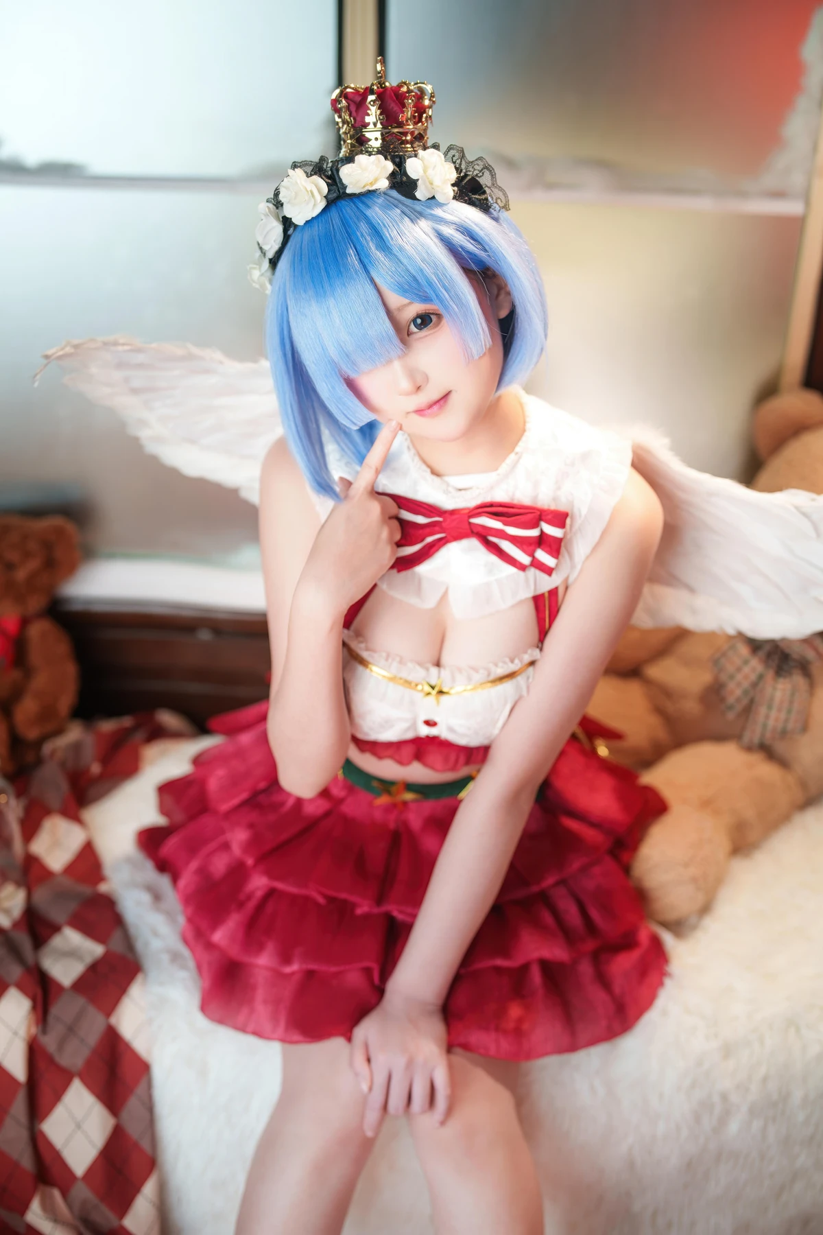 Cosplay Seele麦麦 – 蕾姆 圣诞物语 - P29