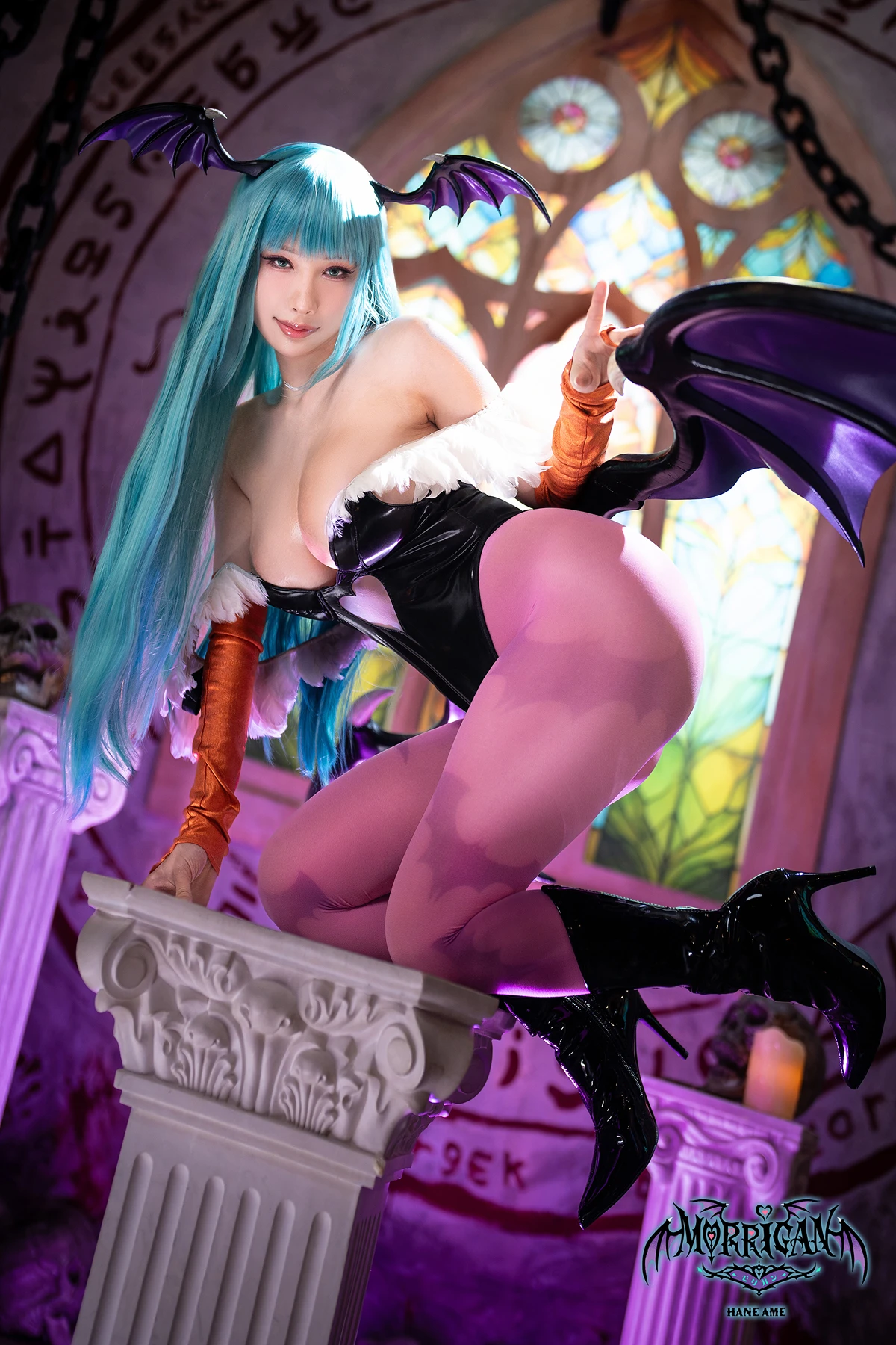 Cosplay HaneAme 雨波 – 恶魔战士 莫莉卡 - P21