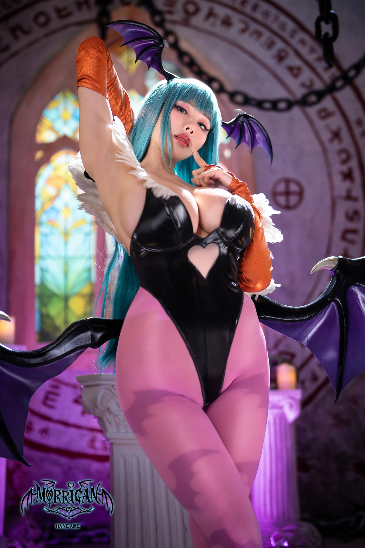 Cosplay HaneAme 雨波 – 恶魔战士 莫莉卡 - P32