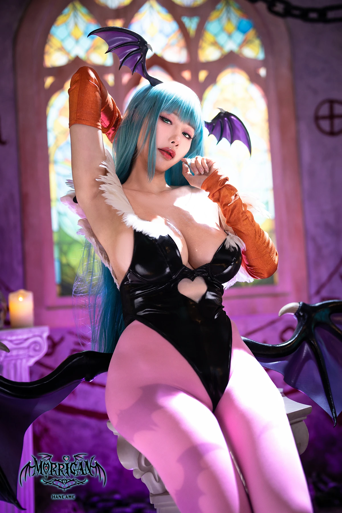 Cosplay HaneAme 雨波 – 恶魔战士 莫莉卡 - P3