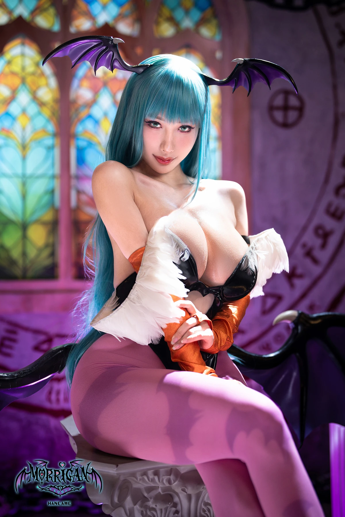Cosplay HaneAme 雨波 – 恶魔战士 莫莉卡 - P8