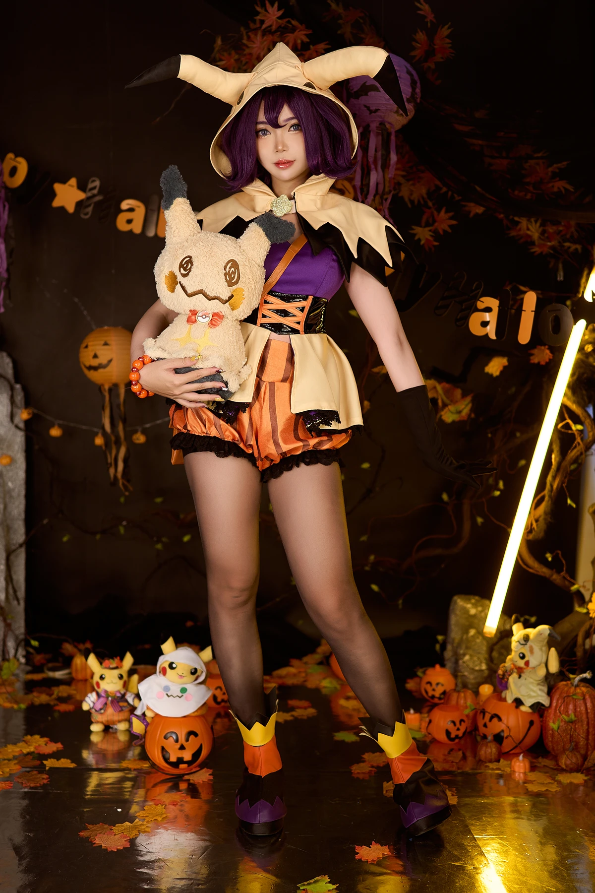 Cosplay ZinieQ – 宝可梦 阿塞萝拉 万圣节 & 塞尔达公主 镂空比基尼 - P22