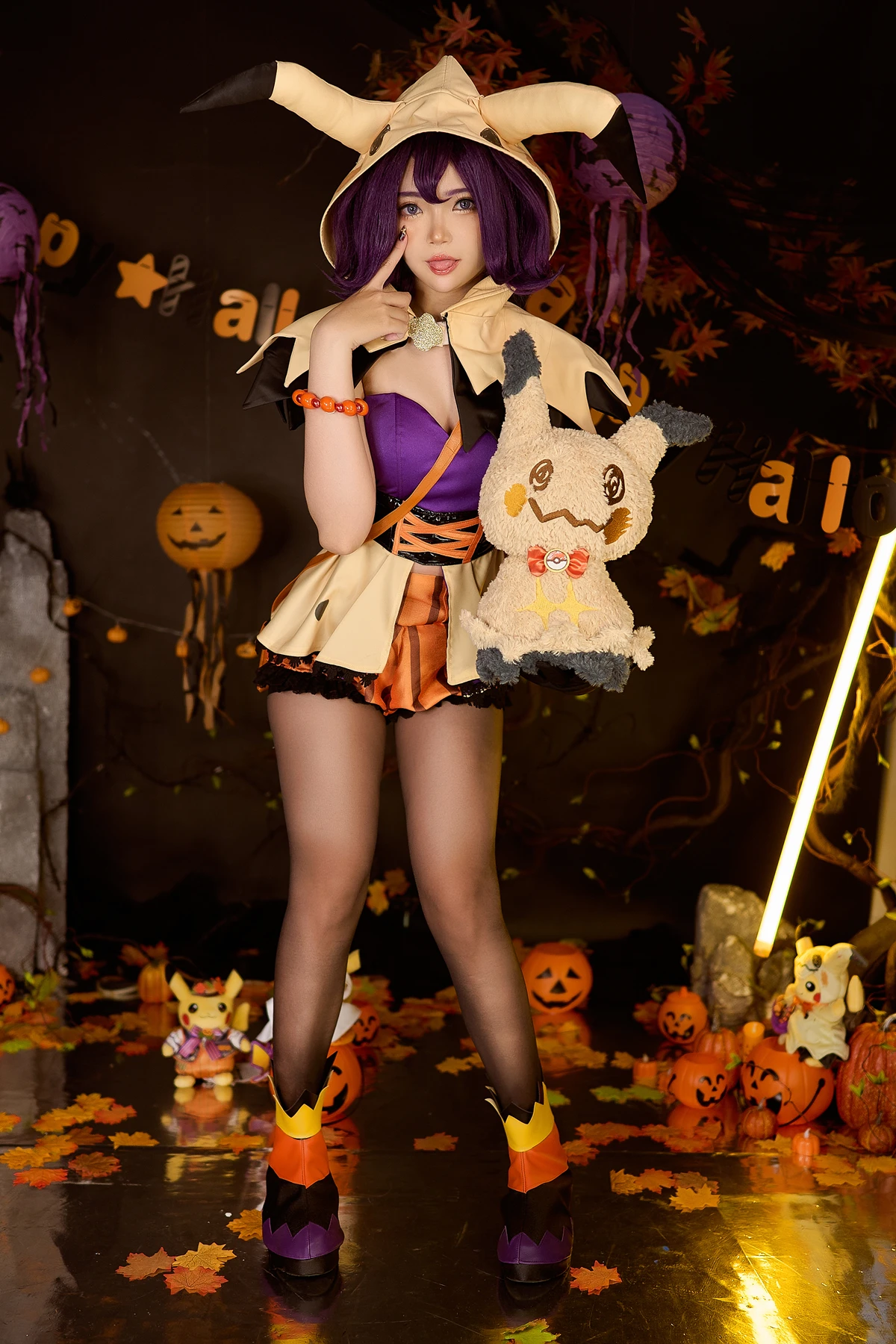 Cosplay ZinieQ – 宝可梦 阿塞萝拉 万圣节 & 塞尔达公主 镂空比基尼 - P25