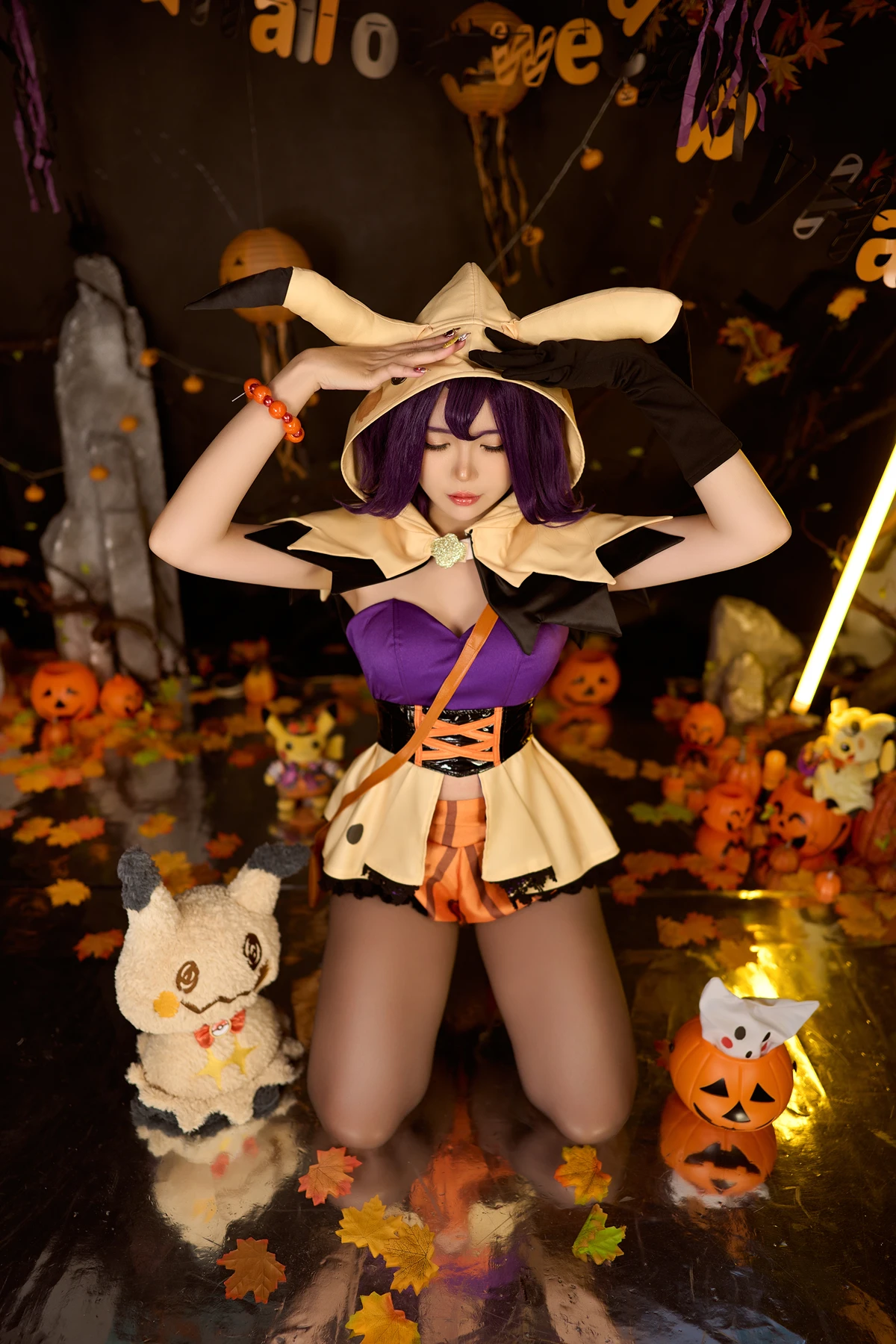 Cosplay ZinieQ – 宝可梦 阿塞萝拉 万圣节 & 塞尔达公主 镂空比基尼 - P30