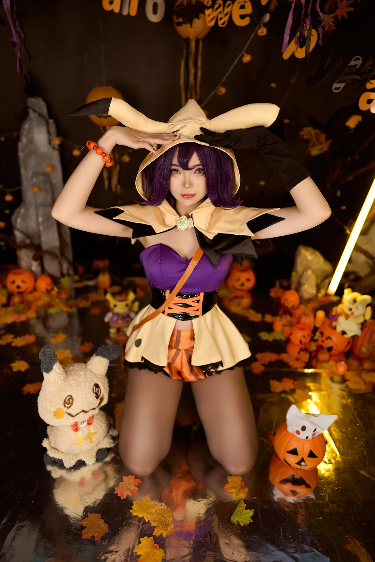 Cosplay ZinieQ – 宝可梦 阿塞萝拉 万圣节 & 塞尔达公主 镂空比基尼 - P31