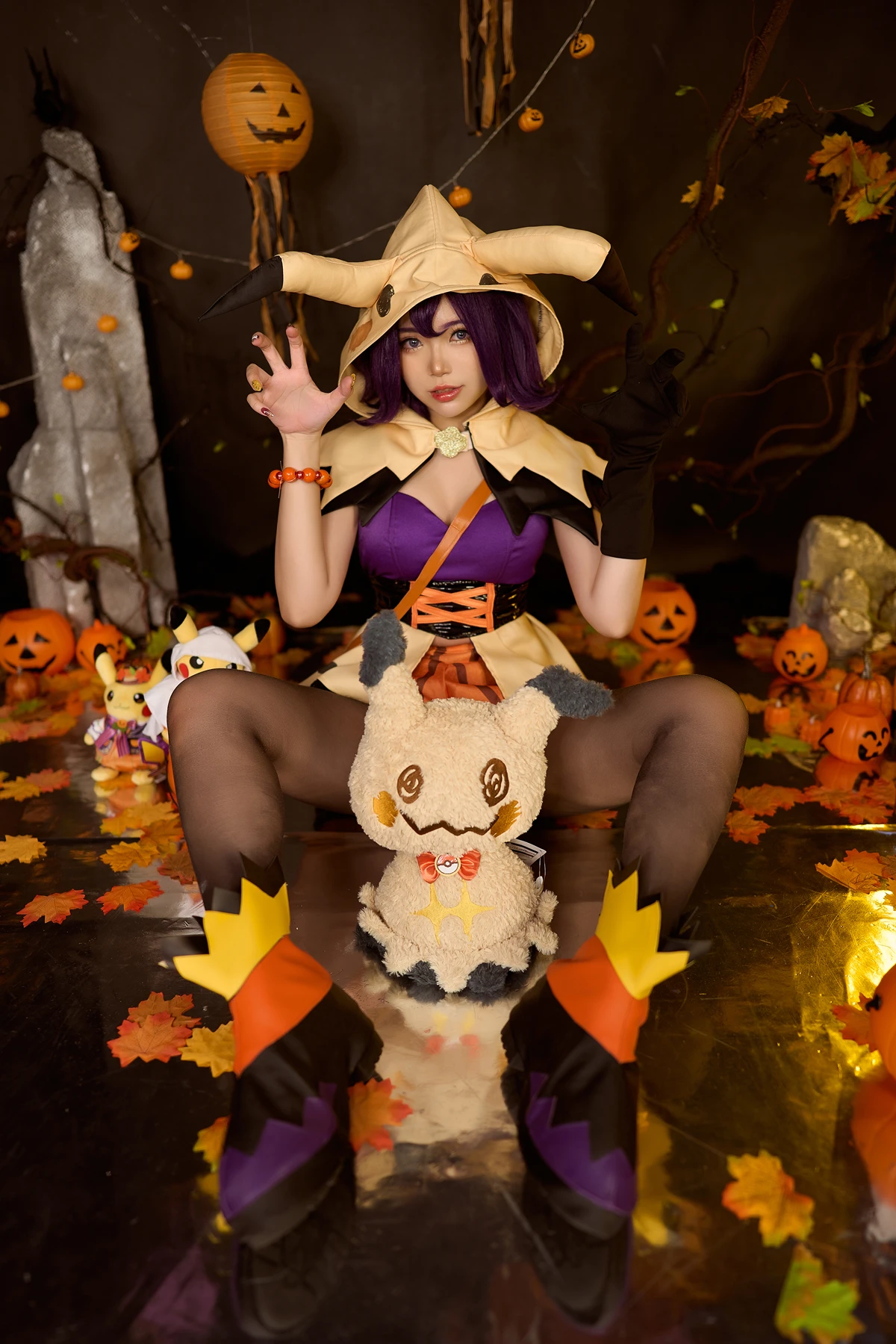 Cosplay ZinieQ – 宝可梦 阿塞萝拉 万圣节 & 塞尔达公主 镂空比基尼 - P33