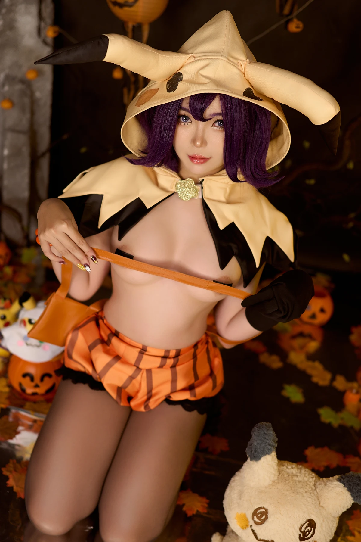 Cosplay ZinieQ – 宝可梦 阿塞萝拉 万圣节 & 塞尔达公主 镂空比基尼 - P35