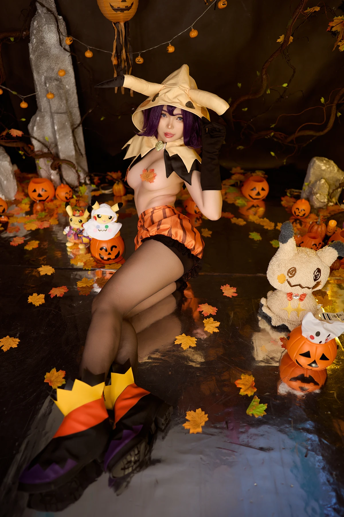 Cosplay ZinieQ – 宝可梦 阿塞萝拉 万圣节 & 塞尔达公主 镂空比基尼 - P37