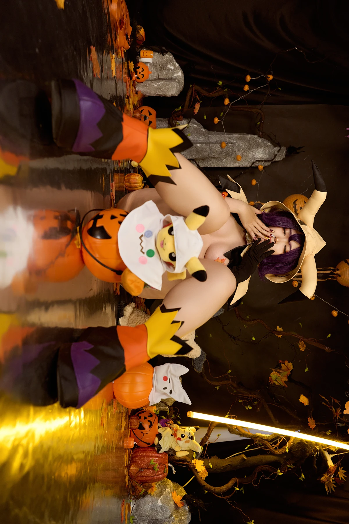 Cosplay ZinieQ – 宝可梦 阿塞萝拉 万圣节 & 塞尔达公主 镂空比基尼 - P56