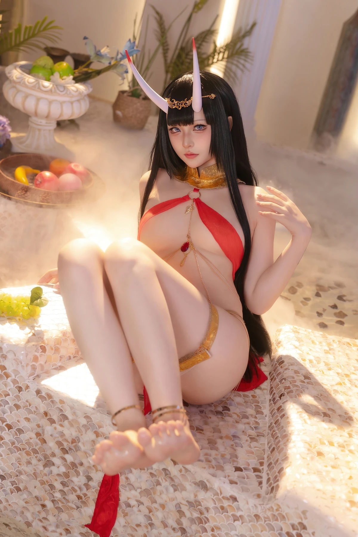 Cosplay 屿鱼 – 碧蓝航线 能代 赤纱浴影 - P11