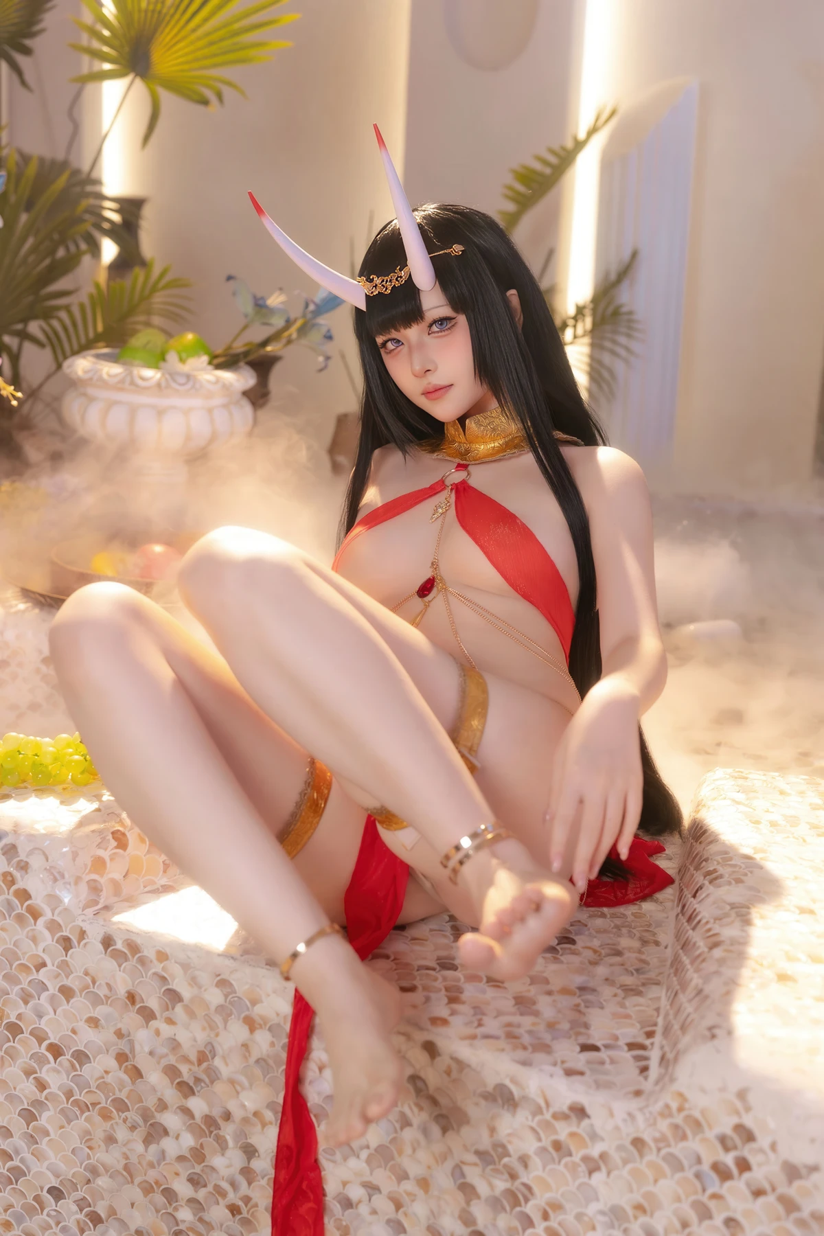 Cosplay 屿鱼 – 碧蓝航线 能代 赤纱浴影 - P12