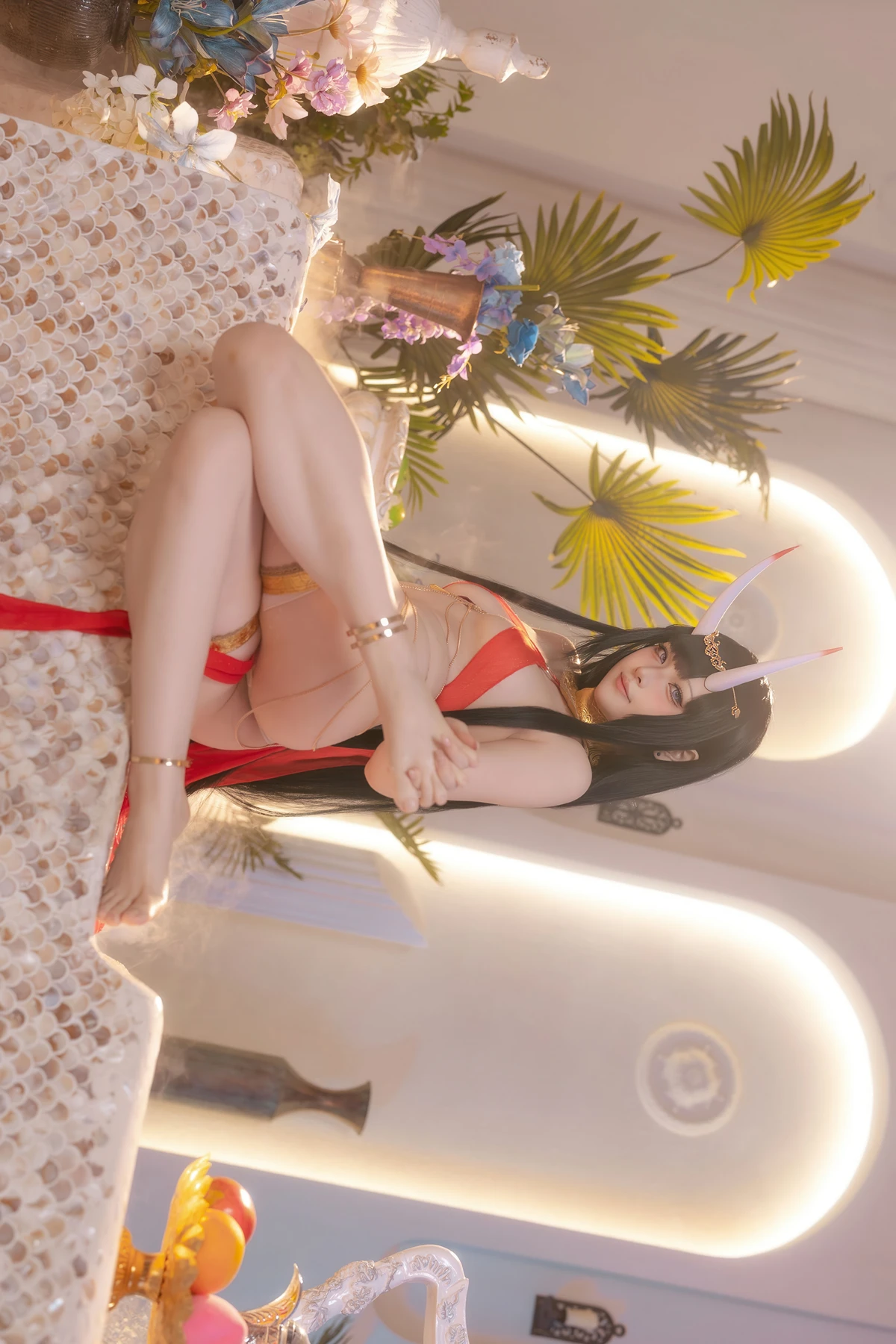 Cosplay 屿鱼 – 碧蓝航线 能代 赤纱浴影 - P15