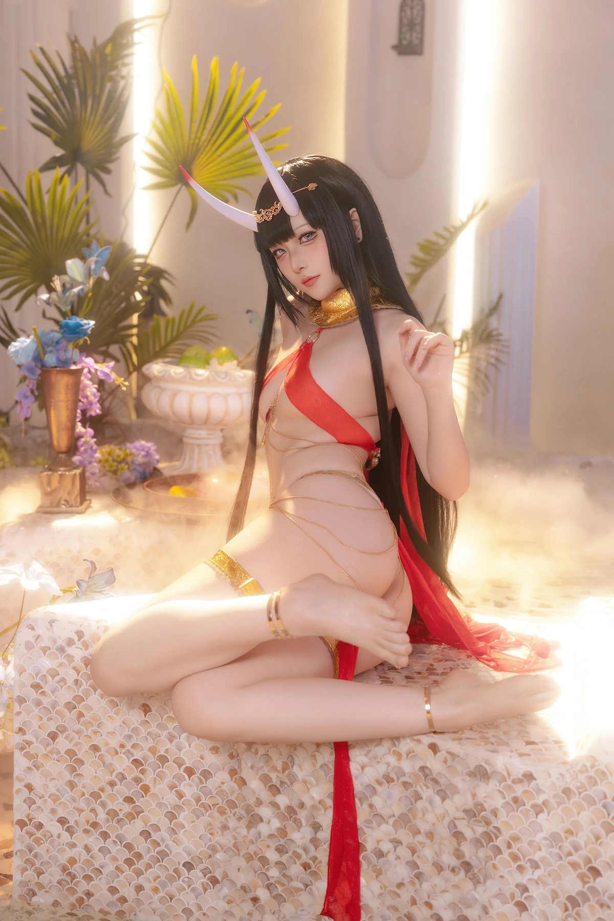 Cosplay 屿鱼 – 碧蓝航线 能代 赤纱浴影 - P16
