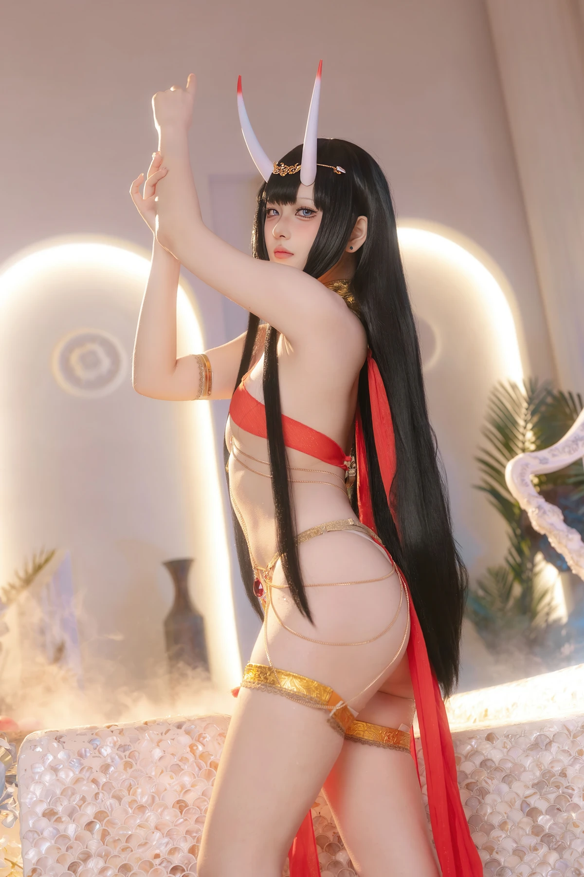 Cosplay 屿鱼 – 碧蓝航线 能代 赤纱浴影 - P18