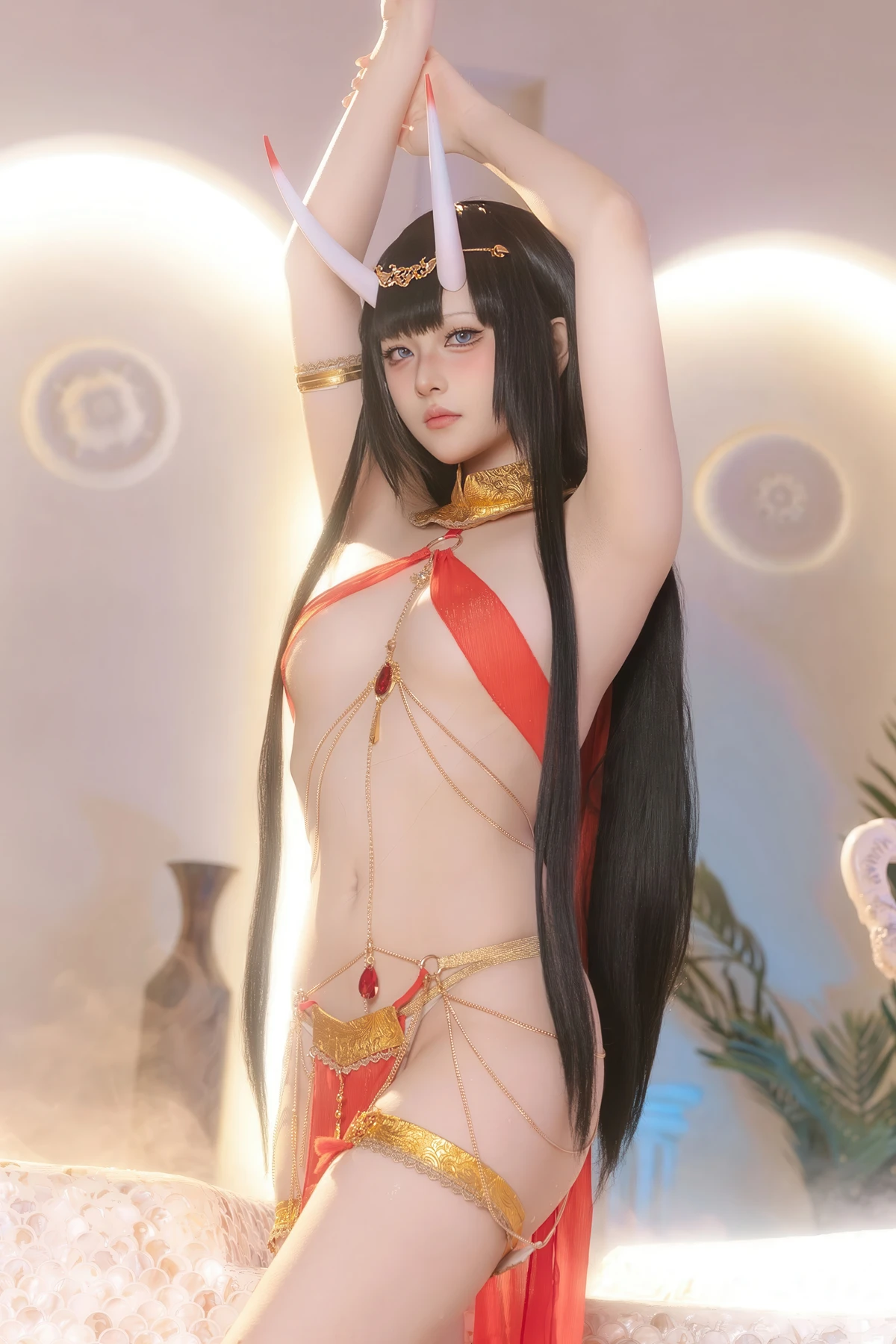 Cosplay 屿鱼 – 碧蓝航线 能代 赤纱浴影 - P2