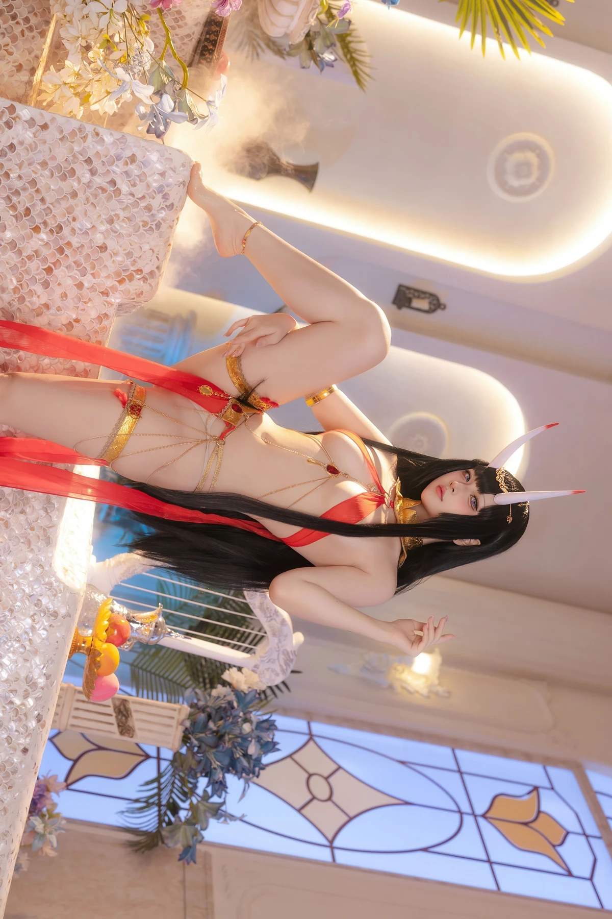Cosplay 屿鱼 – 碧蓝航线 能代 赤纱浴影 - P30