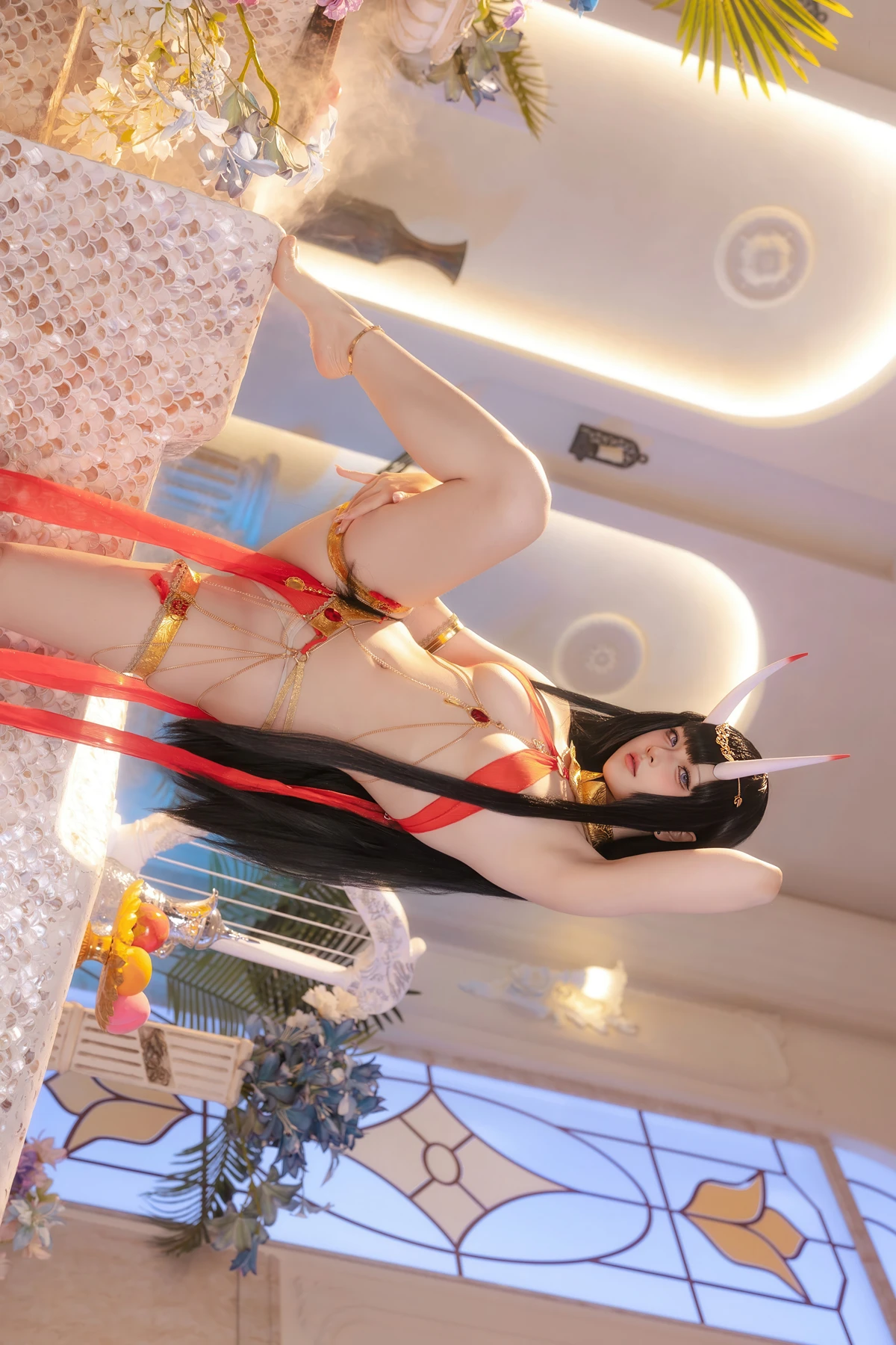 Cosplay 屿鱼 – 碧蓝航线 能代 赤纱浴影 - P31