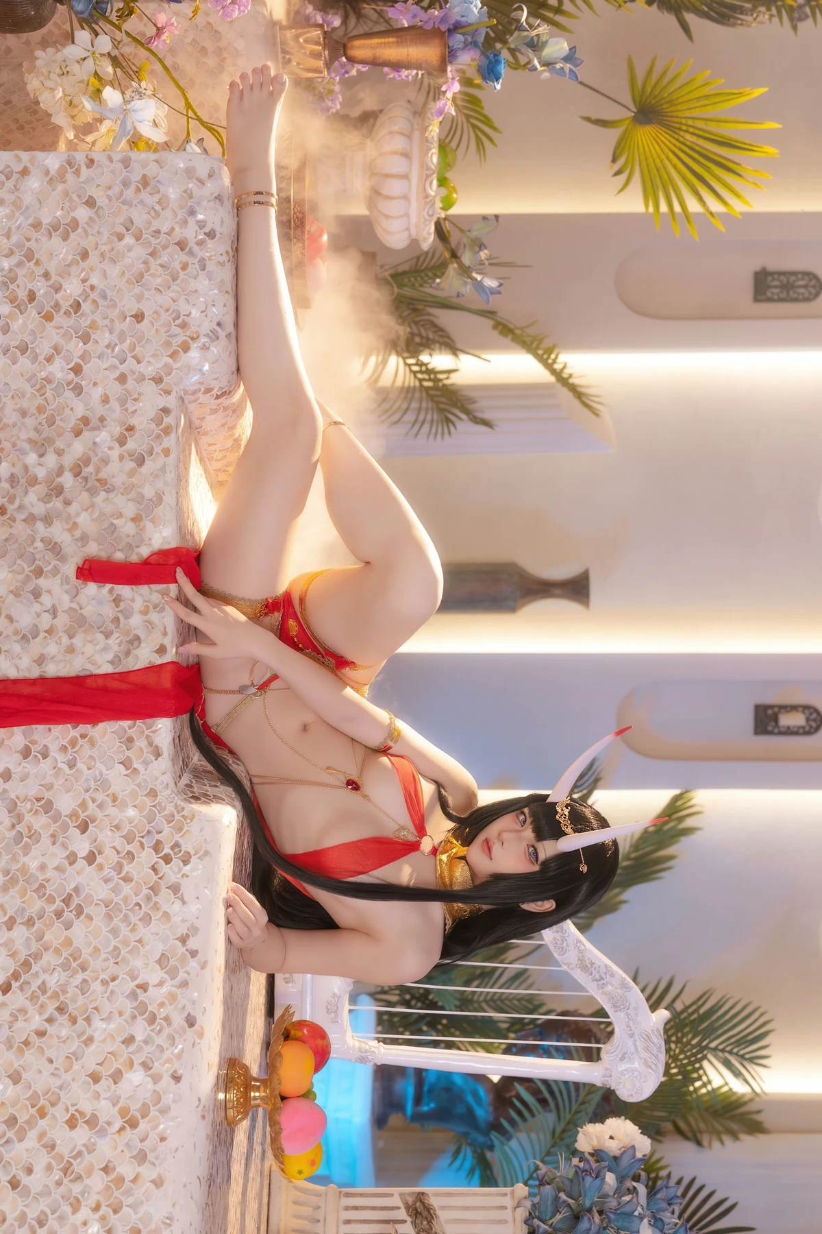 Cosplay 屿鱼 – 碧蓝航线 能代 赤纱浴影 - P33
