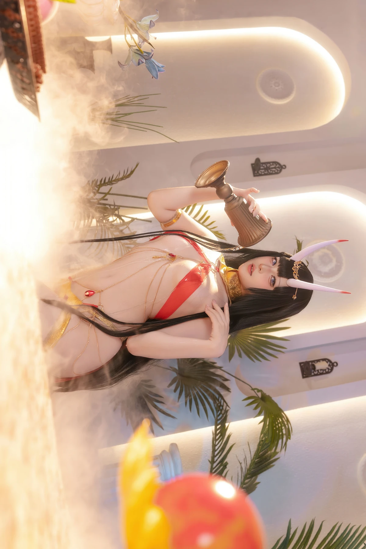 Cosplay 屿鱼 – 碧蓝航线 能代 赤纱浴影 - P35